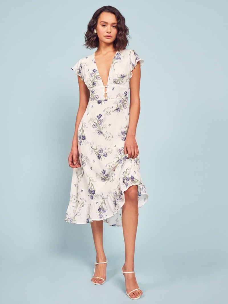 Reformation Riegan Dress in Delilah $248