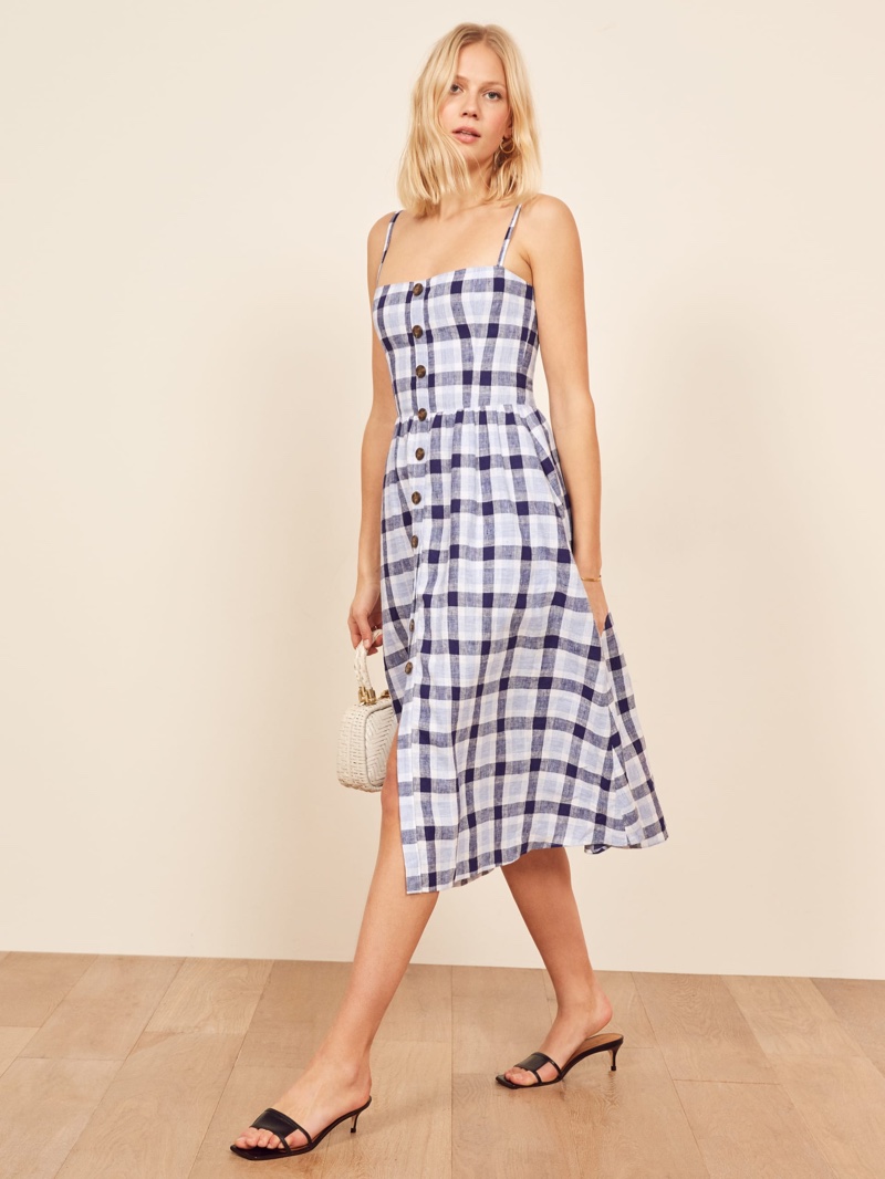 reformation plaid dress