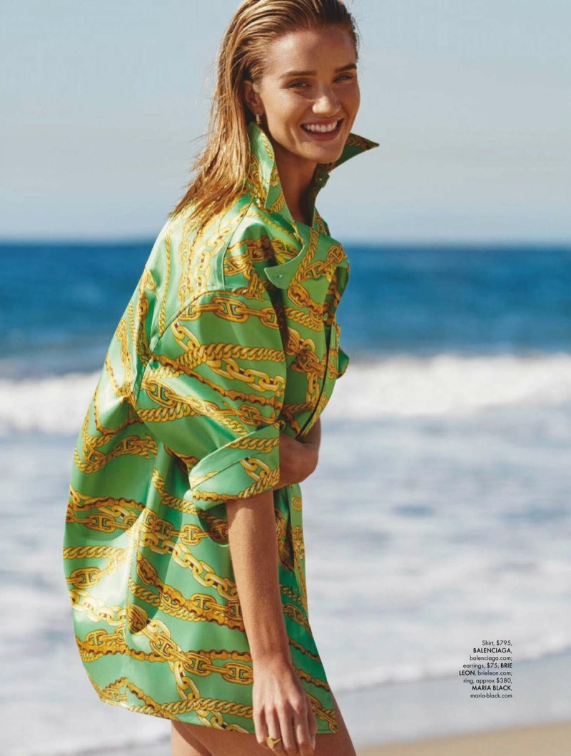 Rosie Huntington-Whiteley Poses in Beach Styles for ELLE Australia ...