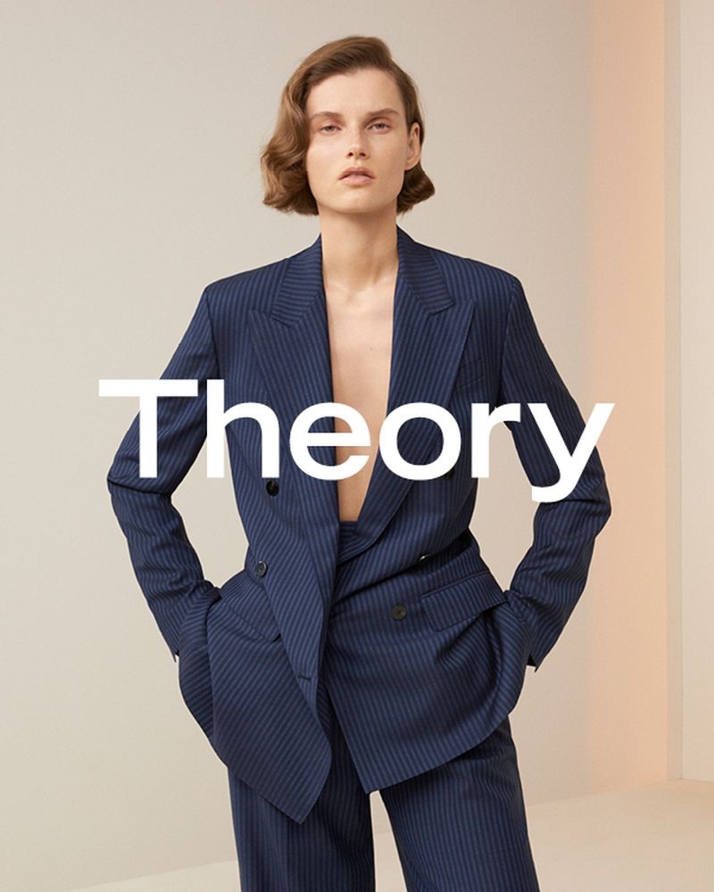 Giedre Dukauskaite suits up in Theory spring-summer 2019 campaign