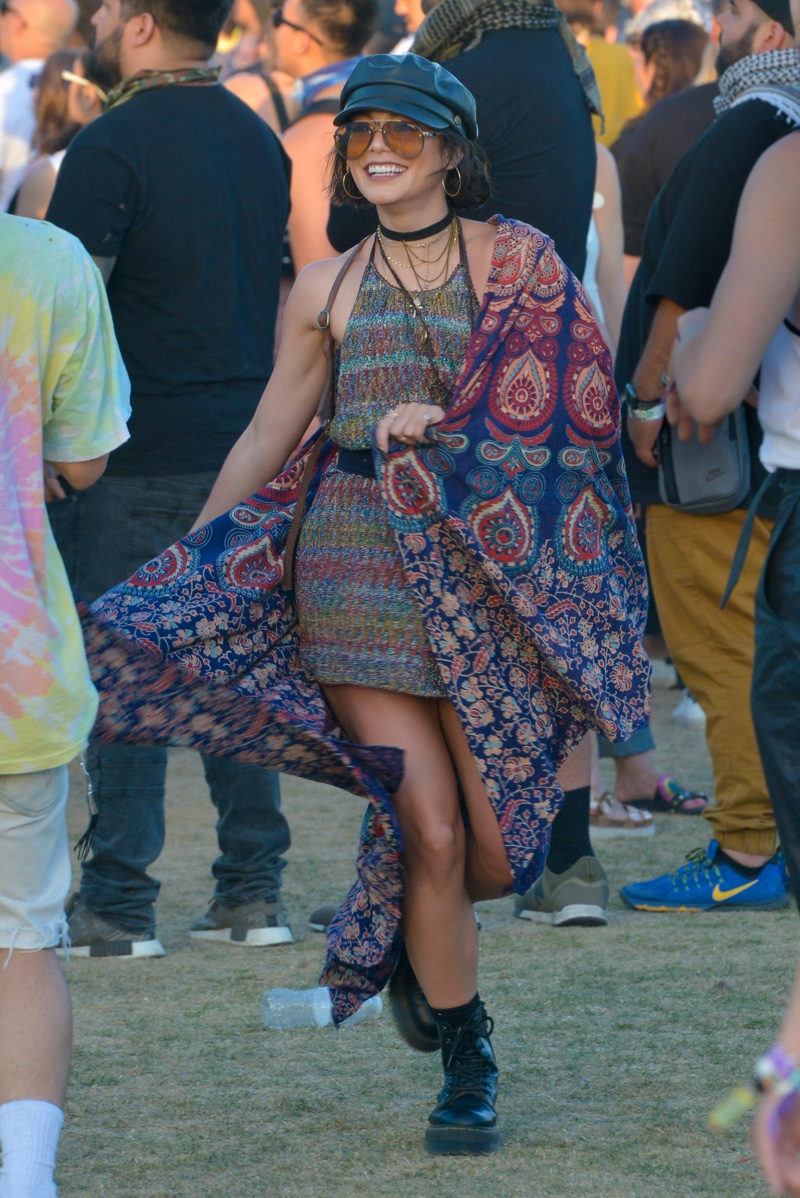 Vanessa Hudgens Coachella Bohemian Chic Dress