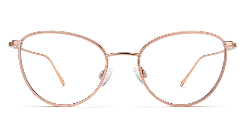 Warby Parker Elise Glasses in Rose Gold with Mojave Mauve $195