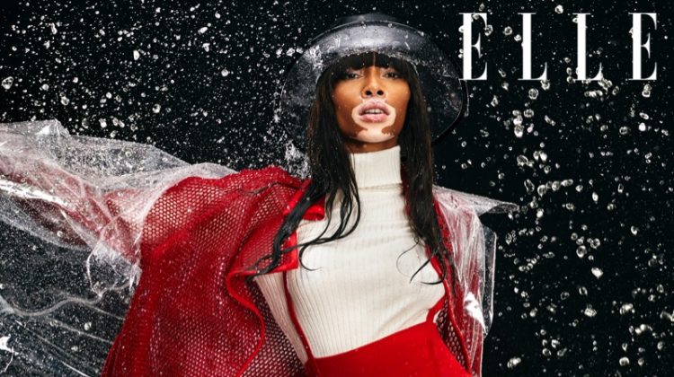 Winnie Harlow Looks Ready for the Rain in ELLE