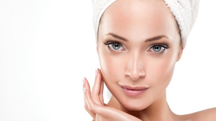 Upgrade Your Skincare with These Top Brands Beautiful Woman Clear Skin with Bath Towel