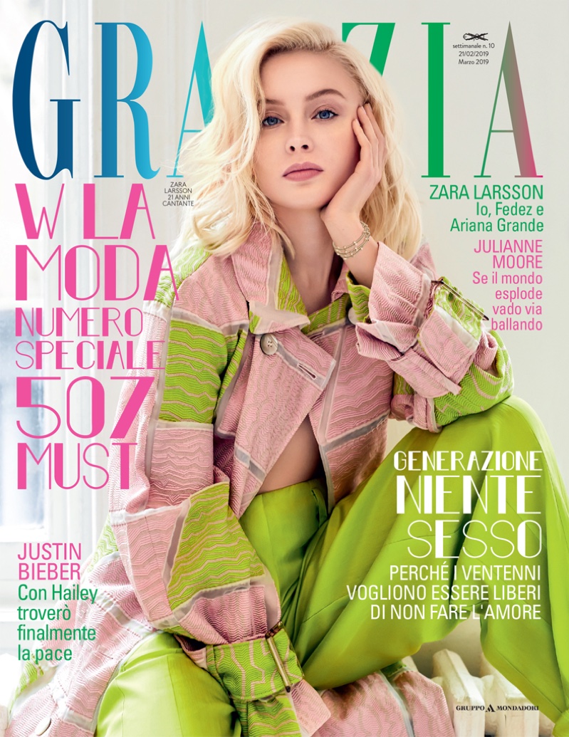 Zara Larsson on Grazia Italy February 21st, 2019 Cover