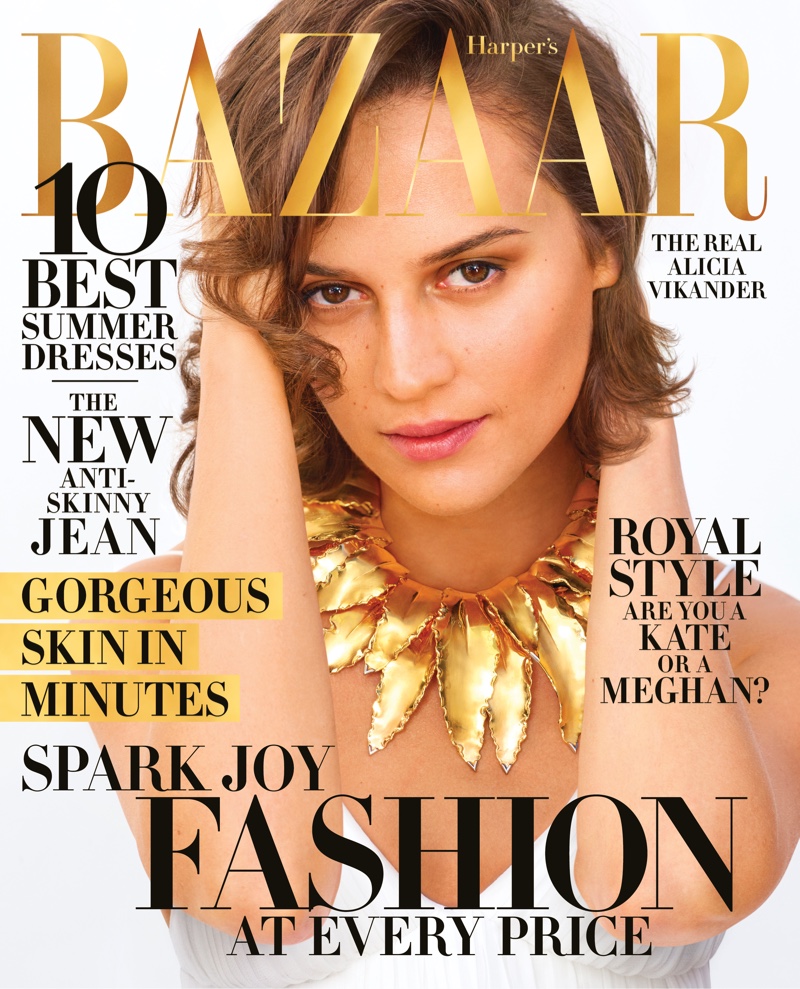 Alicia Vikander on Harper's Bazaar US April 2019 Cover