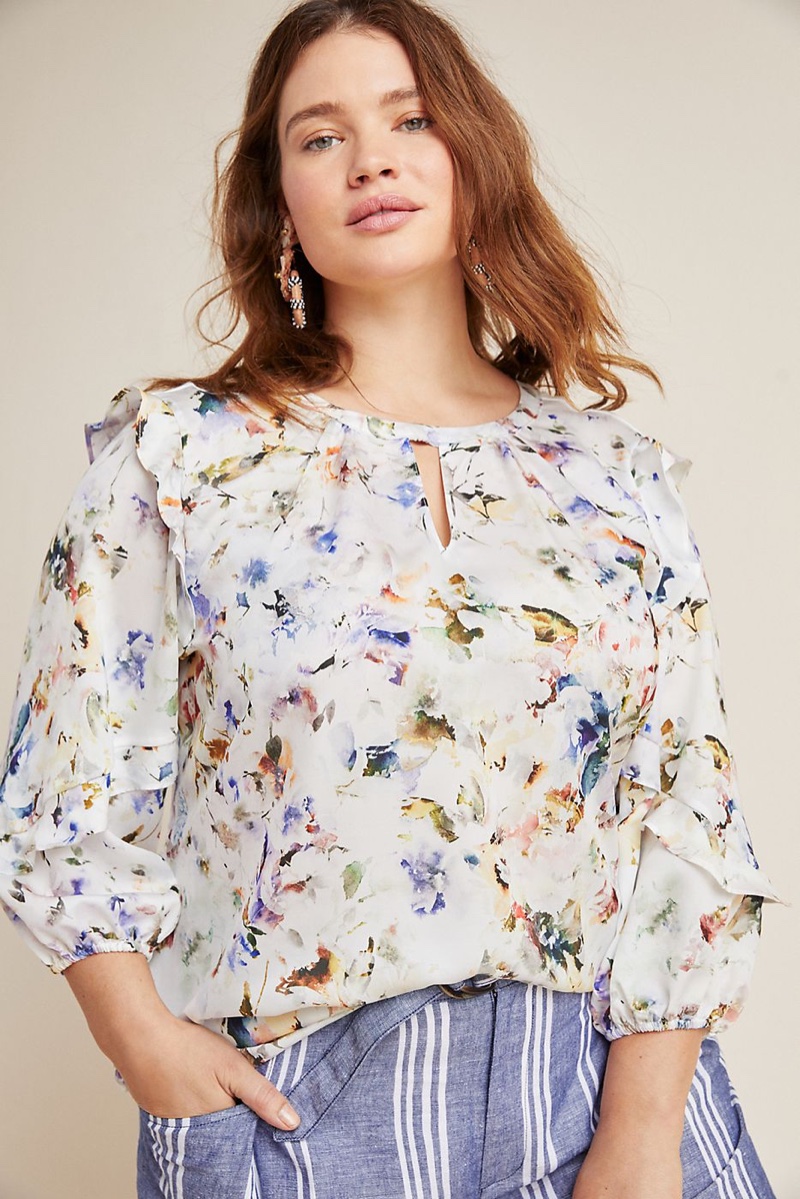 Dolan Left Coast Araminta Ruffled Top $80