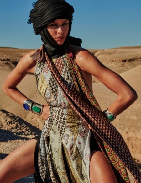 Birgit Kos Poses in Nomadic Fashions for Vogue Germany Birgit Kos Poses in Nomadic Fashions for Vogue Germany