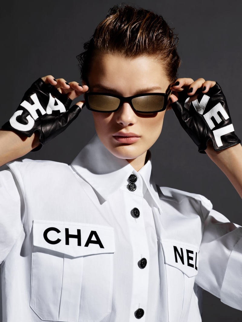 Kris Grikaite stars in Chanel Eyewear spring-summer 2019 campaign