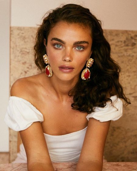 Jena Goldsack Channels Tropical Vibes in Christie Nicolaides Jewelry Jena Goldsack stars in Christie Nicolaides Villa Vera campaign