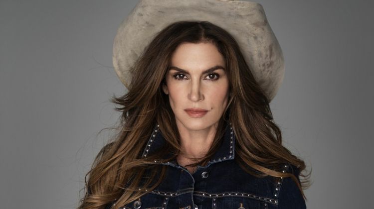 Cindy Crawford Poses in Western Fashion for ELLE Italy