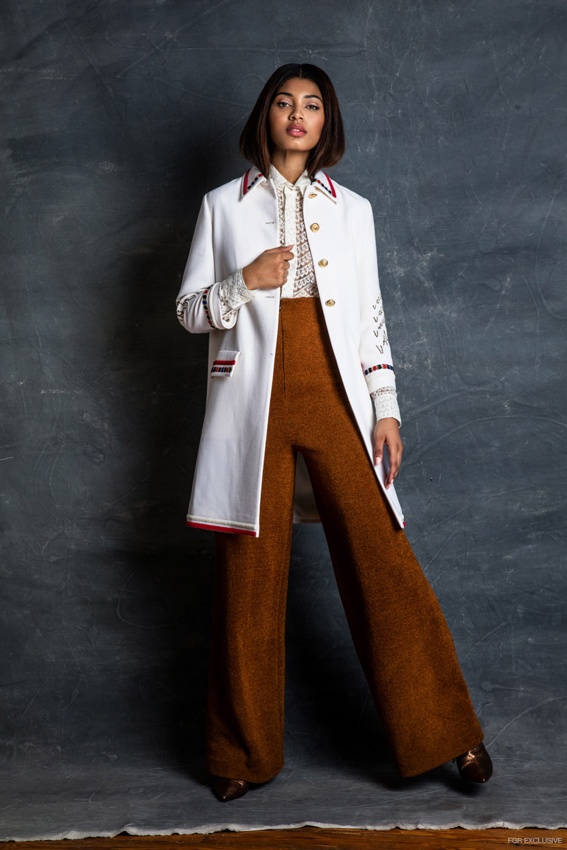 Dior Blouse, Valentino Coat, Pant Amanda Wakely and Paul Andrew Shoes. Photo: Eniko Szucs