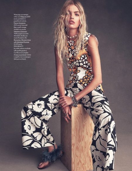 Daphne Groeneveld Channels Flower Power for ELLE Italy Daphne Groeneveld Channels Flower Power for ELLE Italy