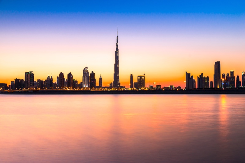 Dubai Skyline at Sunset
