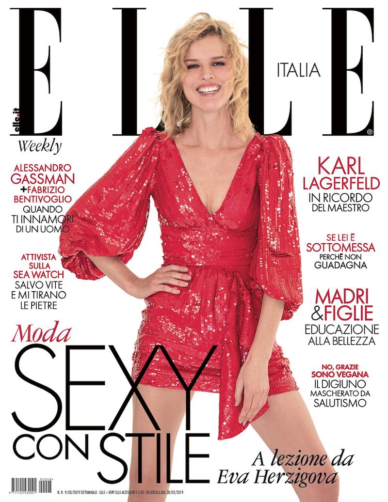 Eva Herzigova Elle Italy 2019 Cover Fashion Editorial