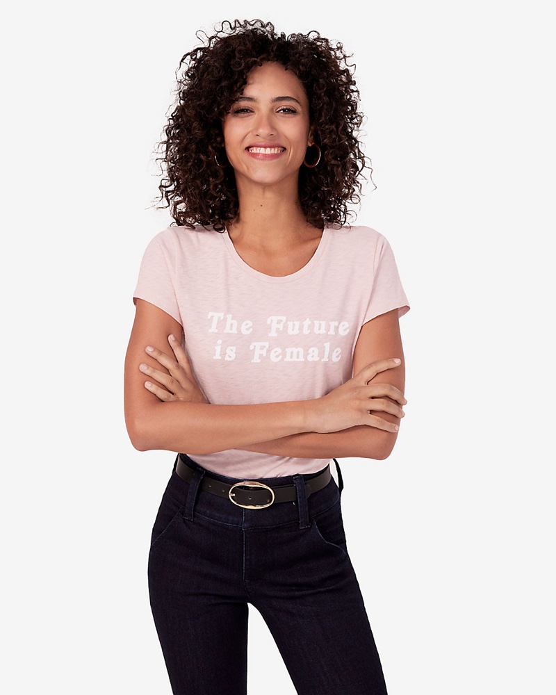 Express One Eleven Future Is Female Slim Tee $29.90
