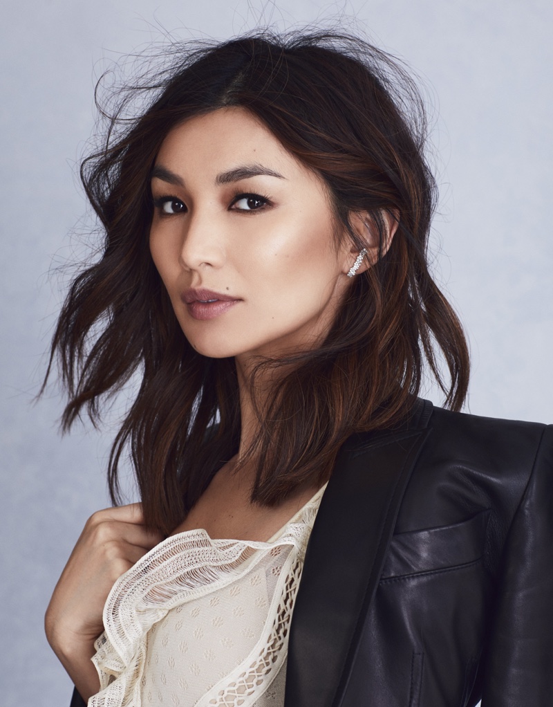 Photographed by Lara Jade, Gemma Chan poses for Modern Luxury
