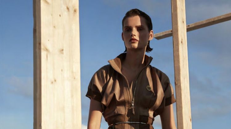 Giedre Dukauskaite Embraces Neutral Styles for Harper’s Bazaar