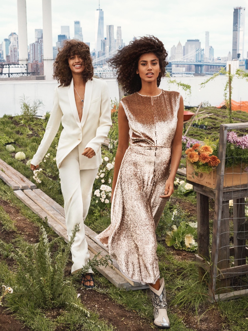 Alanna Arrington and Imaan Hammam front H&M Conscious Exclusive 2019 campaign