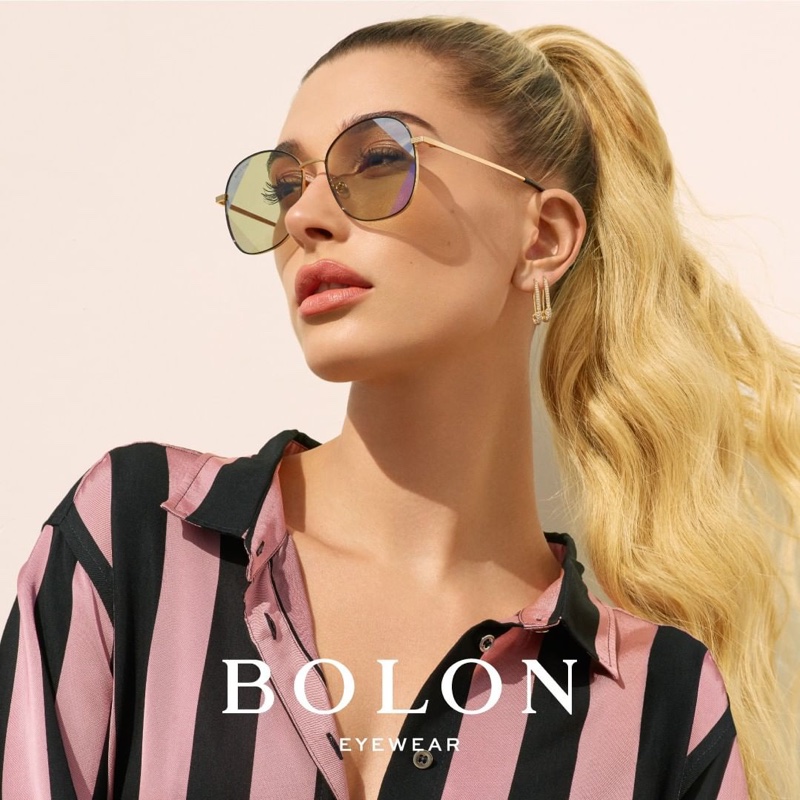 Hailey Baldwin gets her closeup in Beverly style from Bolon Eyewear