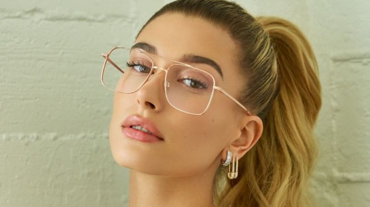 Model Hailey Baldwin wears Bolon Eyewear Charlie style