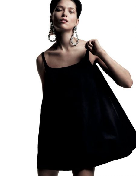Hana Jirickova Wears Elegant Black Looks for Vogue Japan