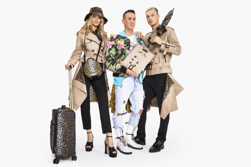 Cayley King, Jeremy Scott and Denek K front the designer's London Fog collaboration