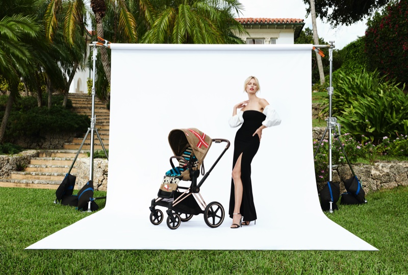 Striking a pose, Karolina Kurkova fronts Cybex collaboration campaign