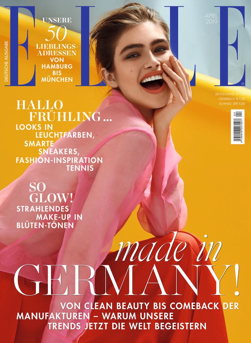 Nastya Zakharova Wears Spring Colors for ELLE Germany