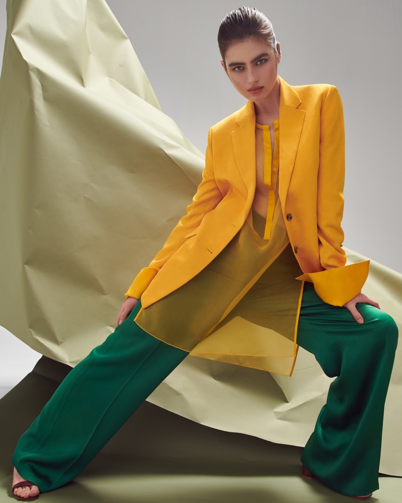 Nastya Zakharova Wears Spring Colors for ELLE Germany