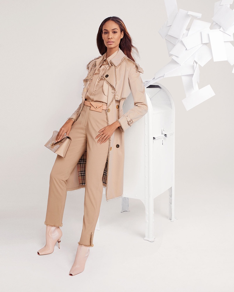 Dressed in Burberry, Joan Smalls fronts Neiman Marcus spring 2019 campaign