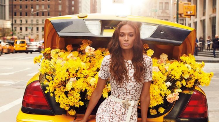 Model Joan Smalls wears Michael Kors Collection for Neiman Marcus The Art of Fashion spring 2019 campaign