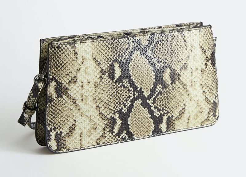 & Other Stories Leather Snake Embossed Shoulder Bag $69 (previously $139)