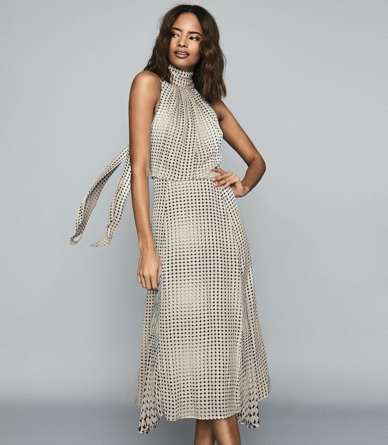 REISS Jenna Printed Midi Dress $465