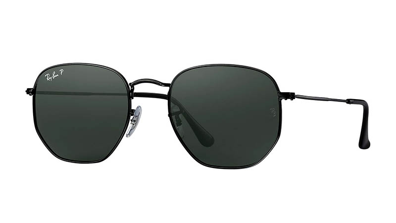 Ray-Ban Hexagonal Flat Sunglasses in Black $203