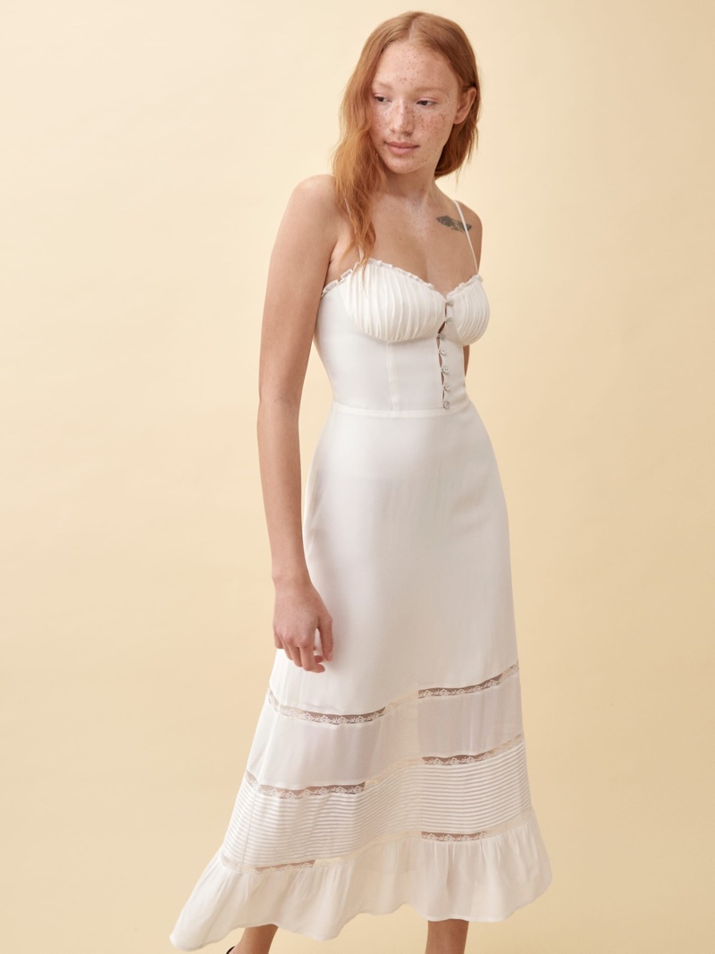 Reformation Harvest Dress in Ivory $298