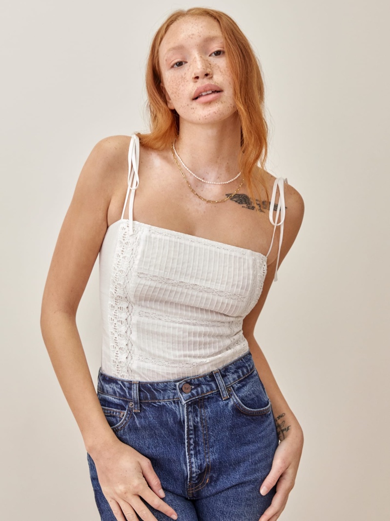 Reformation Tabetha Top in White $128