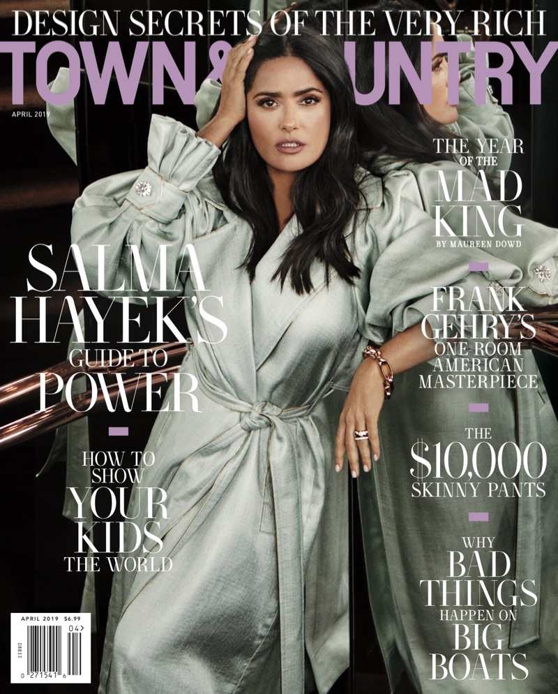 Salma Hayek on Town & Country Magazine April 2019 Cover