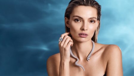 Carola Remer & Moa Aberg Sparkle in Atelier Swarovski Jewels Tigris necklace and ring from Swarovski spring 2019 collection