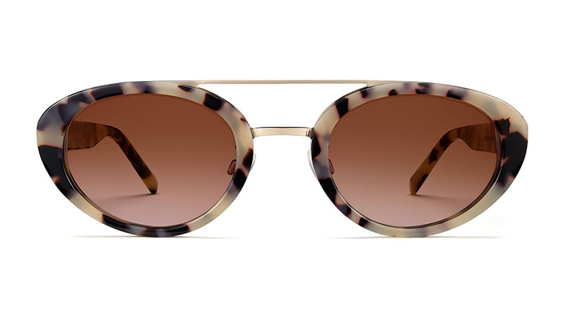 Warby Parker Sylvie Sunglasses in Onyx Tortoise with Riesling $145