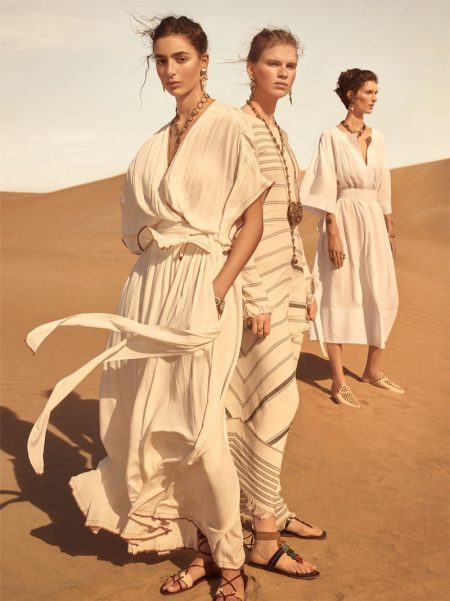 Nora Atal, Sara Eirud and Marte Mei Van Haaster star in Zara Collection spring-summer 2019 campaign