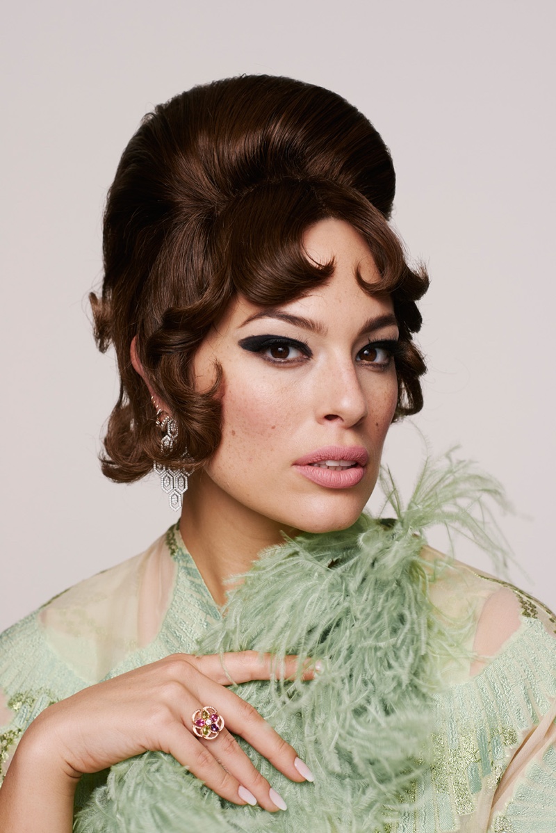 Ashley Graham Poses in Retro Styles for Emirates Woman