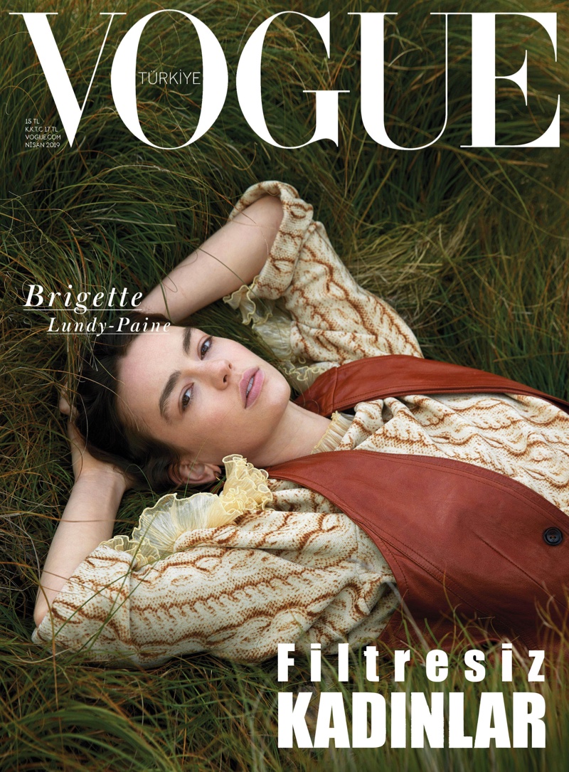 An Le photographs Brigette Lundy-Paine for Vogue Turkey April 2019 Cover