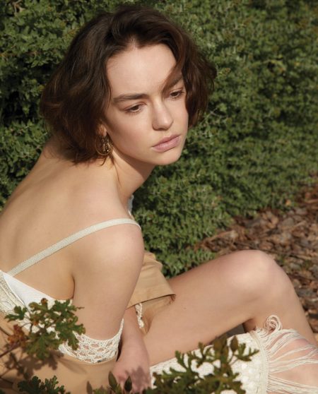 Actress Brigette Lundy-Paine poses outdoors for the photoshoot