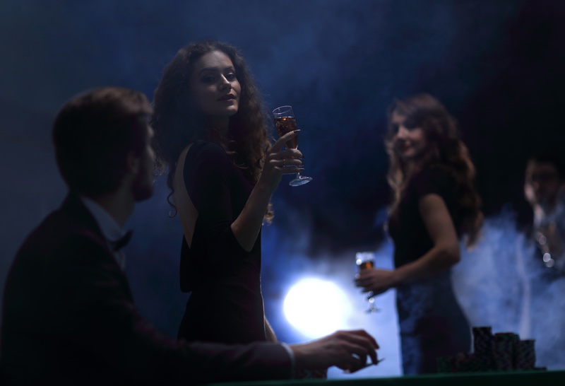 Casino Party Formal Black Attire Women