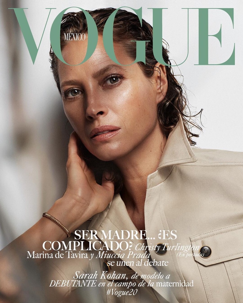 Supermodel Christy Turlington on Vogue Mexico May 2019 Cover