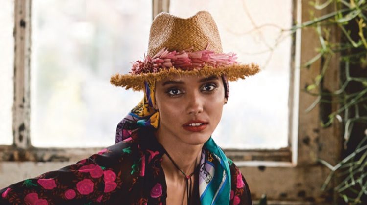 Cora Emmanuel Poses in Tropical Prints for ELLE Canada