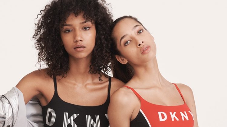 Yasmin Wijnaldum & Aiden Curtiss Front DKNY Intimates Spring ’19 Ads