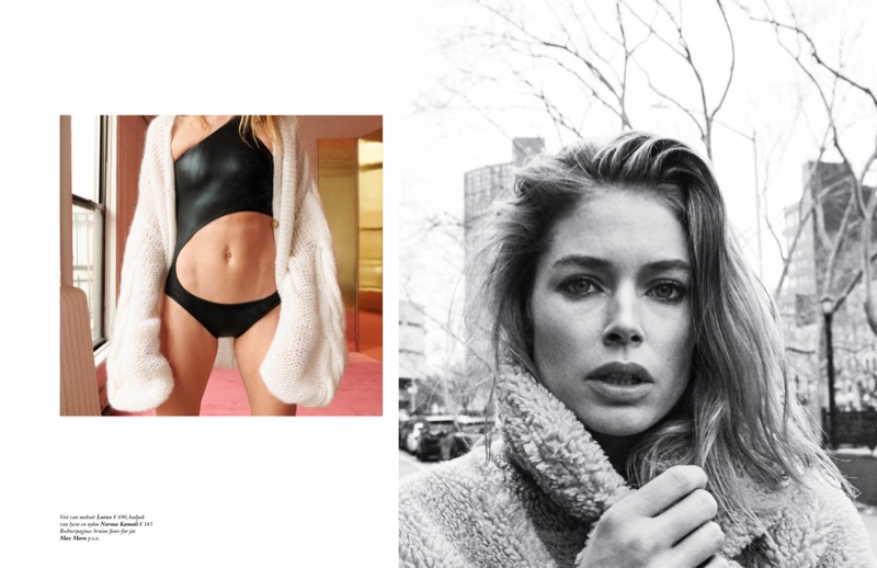 Doutzen Kroes Wears Stripped Down Styles in Vogue Netherlands