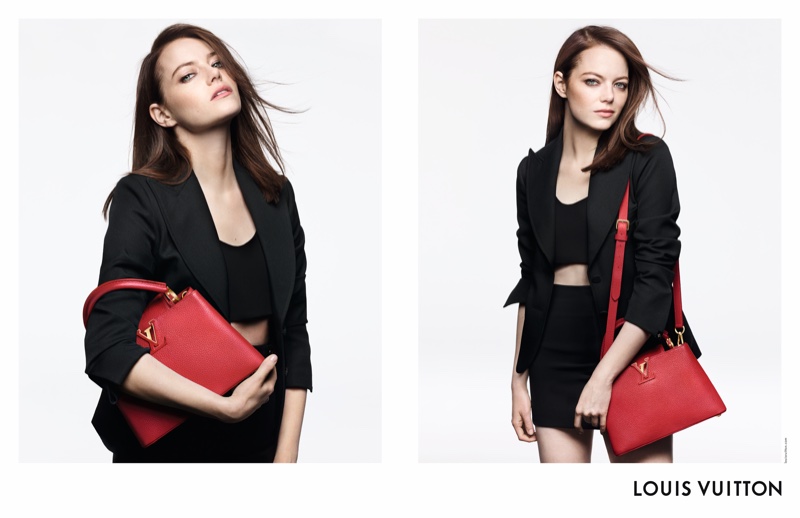 Emma Stone stars in Louis Vuitton handbag campaign with the Capucines style
